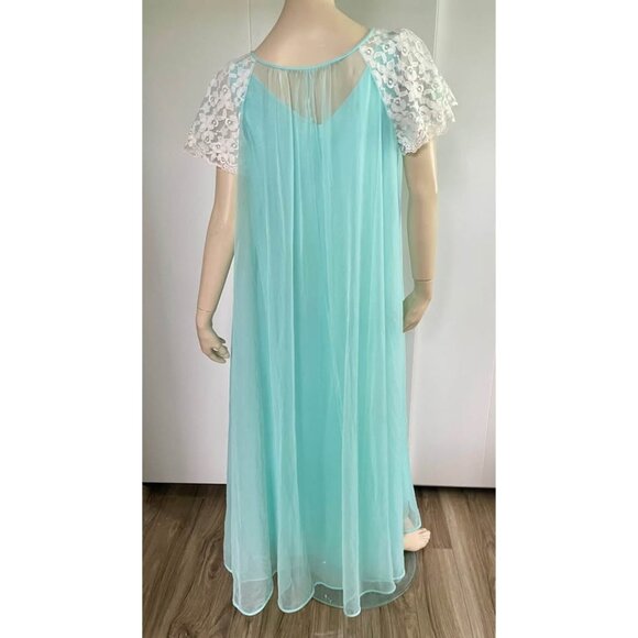 1950s Nightgown and Robe Matching Set (2 Pieces), Size M, Vintage Lingerie - Picture 7 of 11